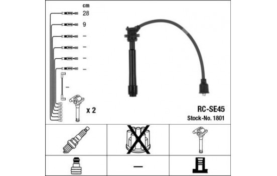 Kit de câbles d'allumage RC-SE45 NGK