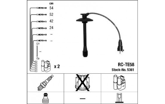Kit de câbles d'allumage RC-TE58 NGK