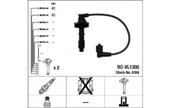 Kit de câbles d'allumage RC-VL1305 NGK