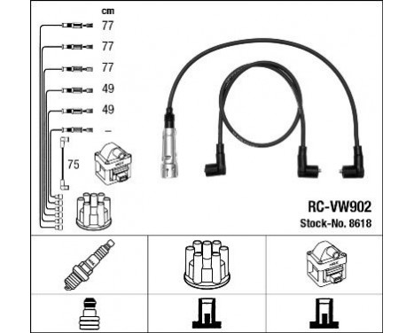 Kit de câbles d'allumage RC-VW902 NGK