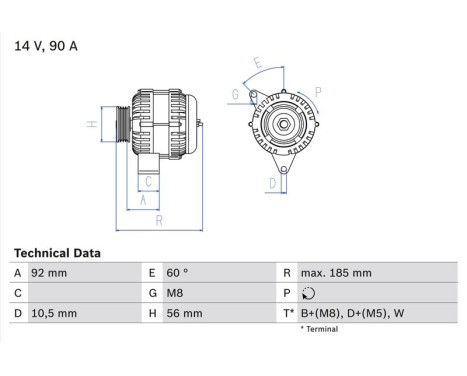 Alternateur 4018 Bosch