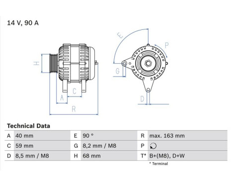 Alternateur 4033 Bosch