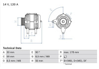 Alternateur 4035 Bosch
