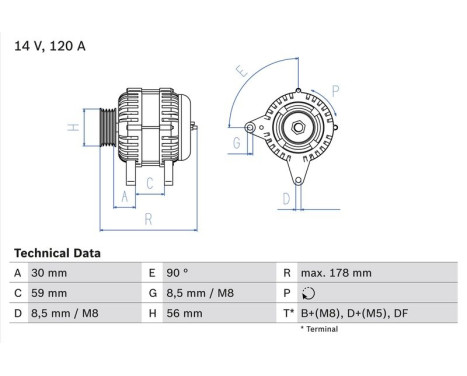 Alternateur 4035 Bosch