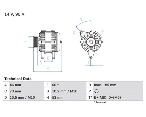 Alternateur 4038 Bosch