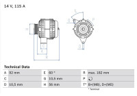 Alternateur 4112 Bosch