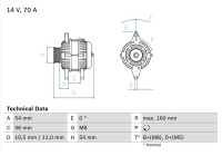 Alternateur 4126 Bosch