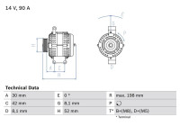 Alternateur 4180 Bosch