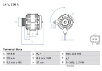 Alternateur 4186 Bosch