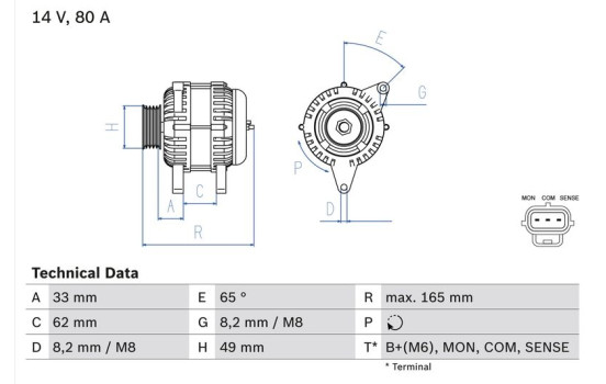 Alternateur 4467 Bosch