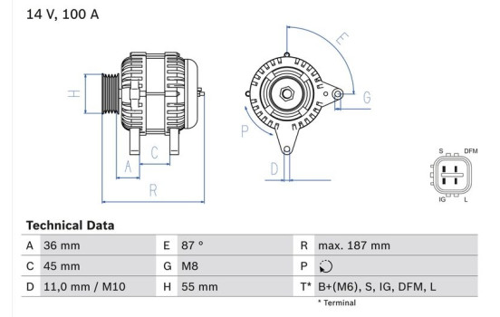 Alternateur 4612 Bosch