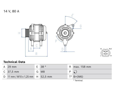 Alternateur 8236 Bosch