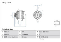 Alternateur 8258 Bosch
