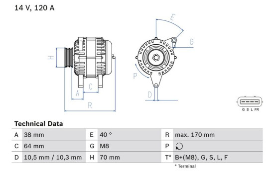 Alternateur 8272 Bosch