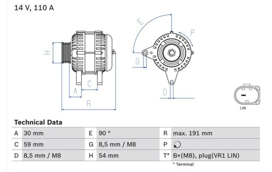 Alternateur 8327 Bosch