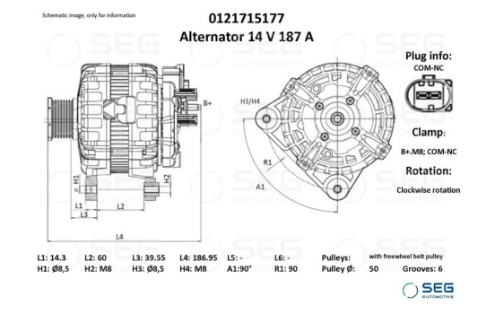 Alternateur Audi 180A