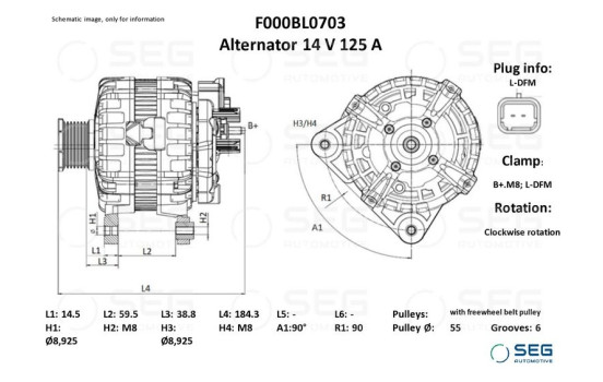 Alternateur Dacia 120A, Image 6