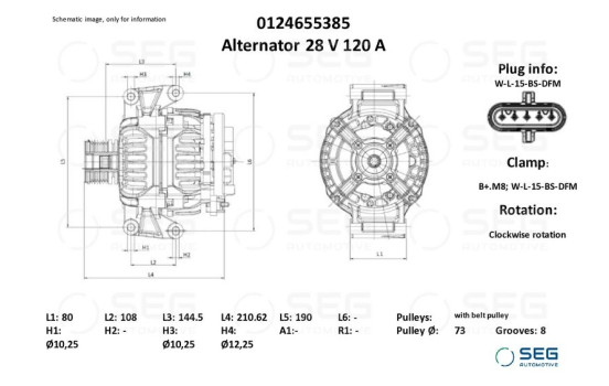 Alternateur DAF 120A, Image 6
