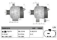 Alternateur DAN1074 Denso
