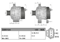 Alternateur DAN1124 Denso