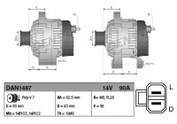 Alternateur DAN1487 Denso