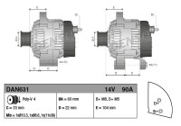 Alternateur DAN631 Denso