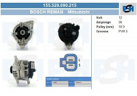 Alternateur Mitsubishi 90A 0.124.325.008-R Bosch