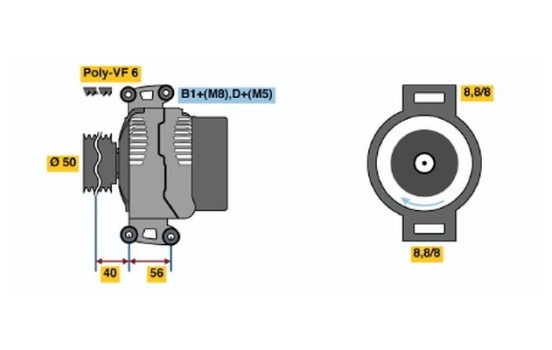 Alternateur NCB1(>)14V70/120A Bosch, Image 5