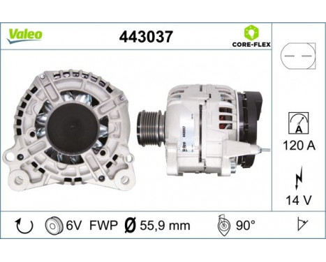 Alternateur PIÈCE NEUVE 443037 Valeo, Image 4