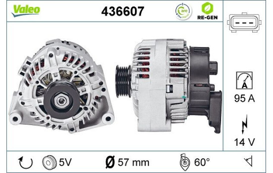 Alternateur REMANUFACTURED PREMIUM 436607 Valeo, Image 5