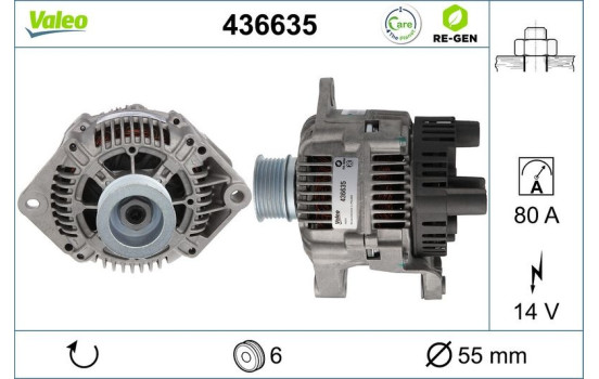 Alternateur REMANUFACTURED PREMIUM 436635 Valeo, Image 2