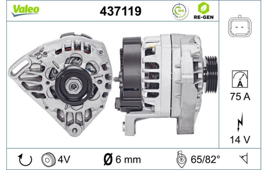 Alternateur REMANUFACTURED PREMIUM 437119 Valeo, Image 5