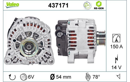 Alternateur REMANUFACTURED PREMIUM 437171 Valeo, Image 2