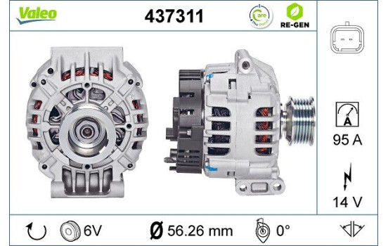 Alternateur REMANUFACTURED PREMIUM 437311 Valeo, Image 2