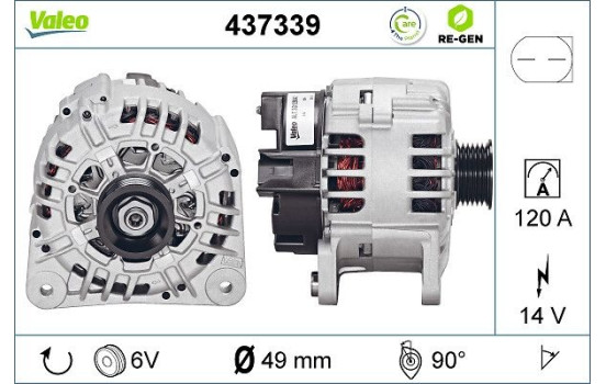 Alternateur REMANUFACTURED PREMIUM 437339 Valeo, Image 2