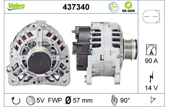 Alternateur REMANUFACTURED PREMIUM 437340 Valeo, Image 2