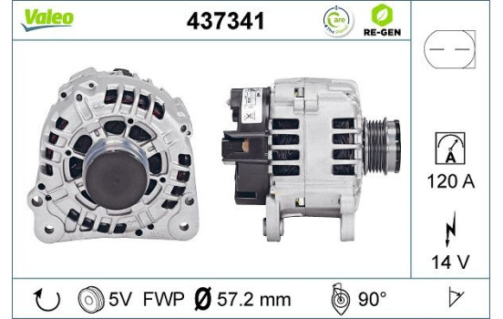 Alternateur REMANUFACTURED PREMIUM 437341 Valeo, Image 2