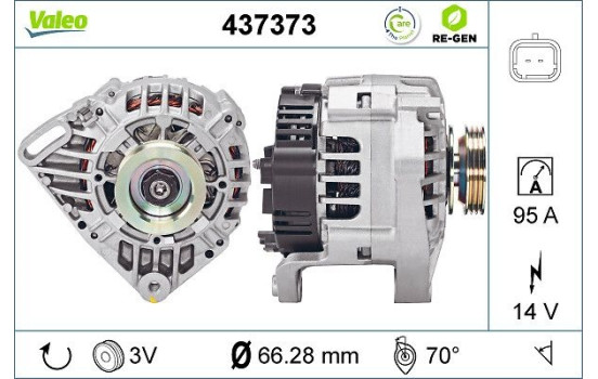 Alternateur REMANUFACTURED PREMIUM 437373 Valeo, Image 2