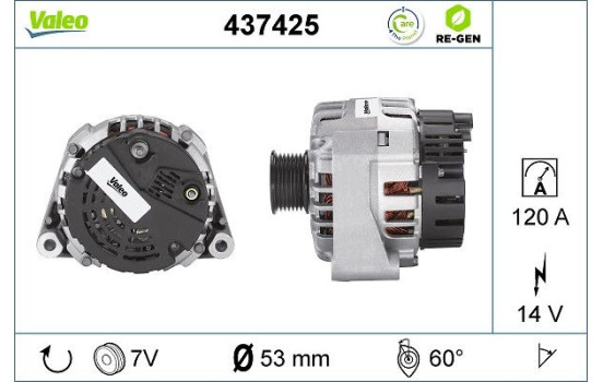 Alternateur REMANUFACTURED PREMIUM 437425 Valeo, Image 3