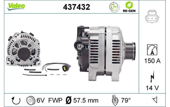 Alternateur REMANUFACTURED PREMIUM 437432 Valeo, Image 4