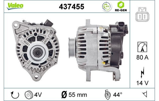Alternateur REMANUFACTURED PREMIUM 437455 Valeo, Image 2