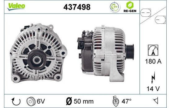 Alternateur REMANUFACTURED PREMIUM 437498 Valeo, Image 2