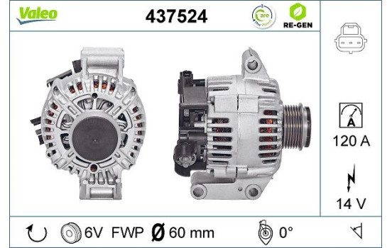 Alternateur REMANUFACTURED PREMIUM 437524 Valeo, Image 2