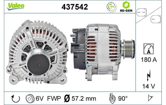 Alternateur REMANUFACTURED PREMIUM 437542 Valeo, Image 2