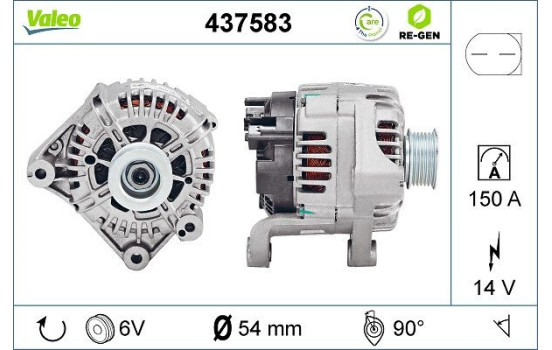 Alternateur REMANUFACTURED PREMIUM 437583 Valeo, Image 2