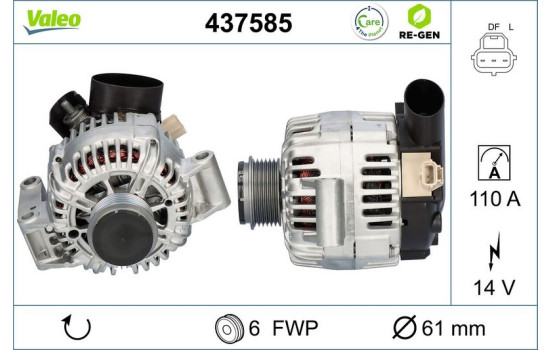 Alternateur REMANUFACTURED PREMIUM 437585 Valeo, Image 5