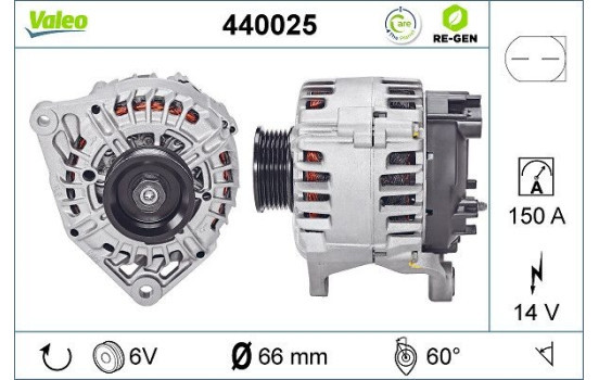 Alternateur REMANUFACTURED PREMIUM 440025 Valeo, Image 2