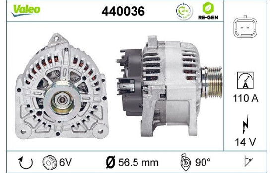 Alternateur REMANUFACTURED PREMIUM 440036 Valeo, Image 2