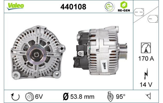 Alternateur REMANUFACTURED PREMIUM 440108 Valeo, Image 2