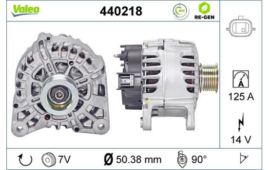 Alternateur REMANUFACTURED PREMIUM 440218 Valeo, Image 2
